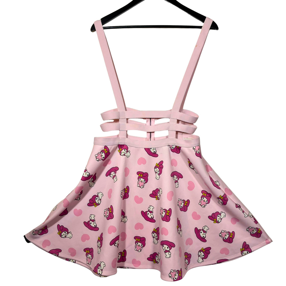 Her Universe My Melody Strappy Suspender Skirt Size Medium Pink Bunny Sanrio